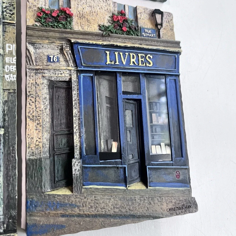 Chiu Tak Hak‎ 3D French Store Paris Plaque Set 4 Collection